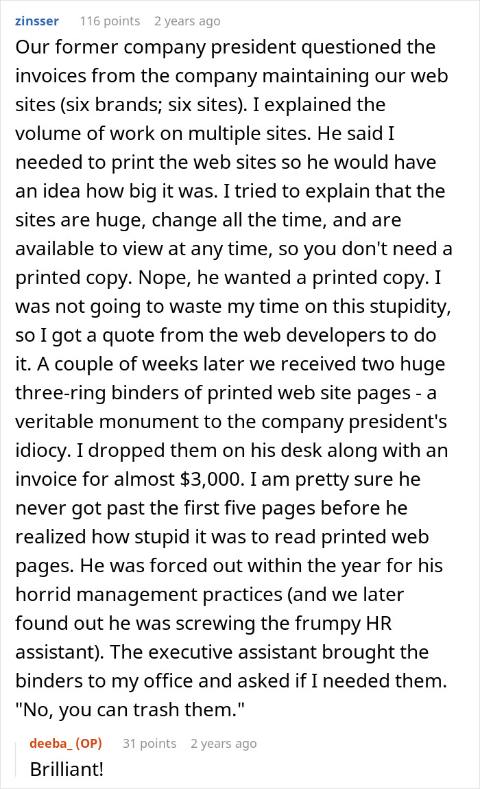 "A Monkey Could Do Your Job": Karen Manager Orders Employee To Print A Video File, Gets Fired