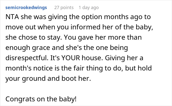 &ldquo;Am I A Jerk For Kicking Out A Very Vocal Childfree Flatmate After My Wife Got Pregnant?&rdquo;