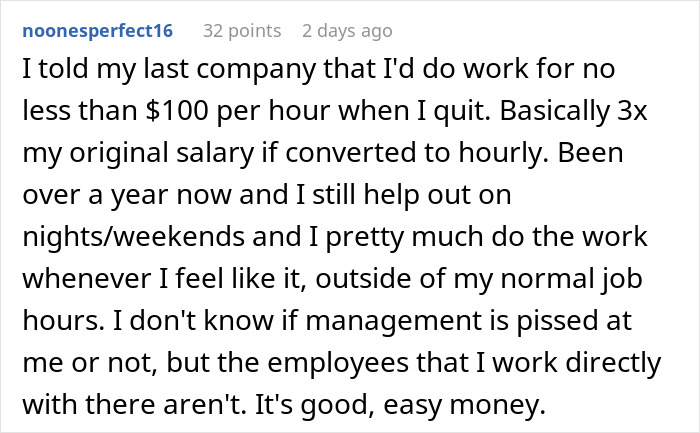 Employee Quits And Charges 3 Times His Salary To Answer Any Questions, Ex-Boss Is Furious