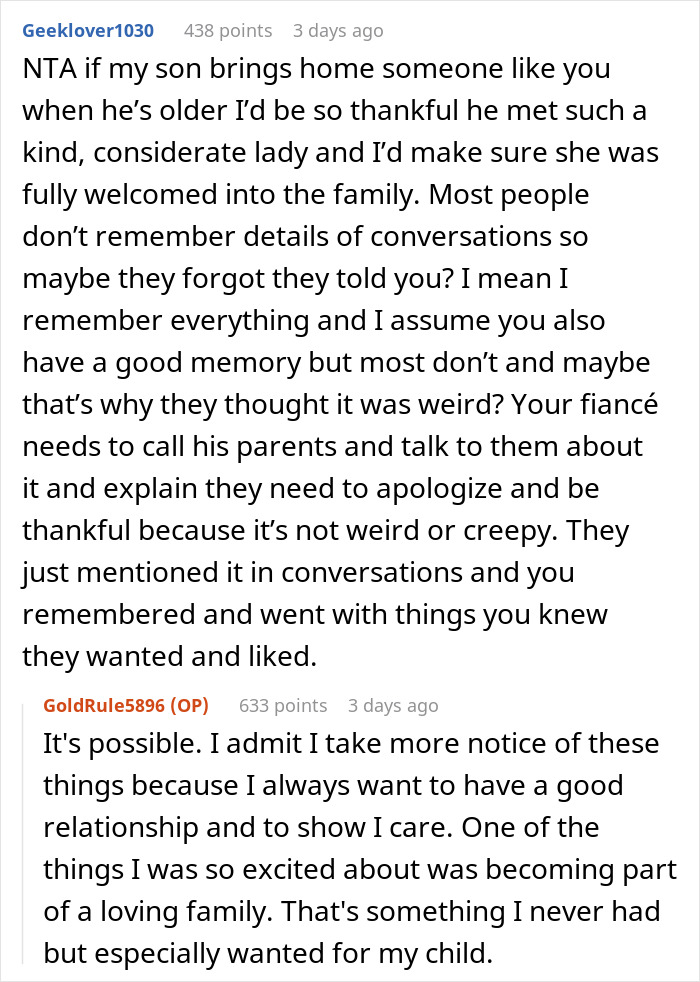 Woman Is Called 'A Stalker' By Future In-Laws After They Were Creeped Out By How Personal Her Christmas Gifts Were