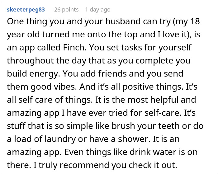 Husband &ldquo;Forces&rdquo; His Wife To Take Care Of Herself By Making Her Do The Same Things For Herself That She Does For Him