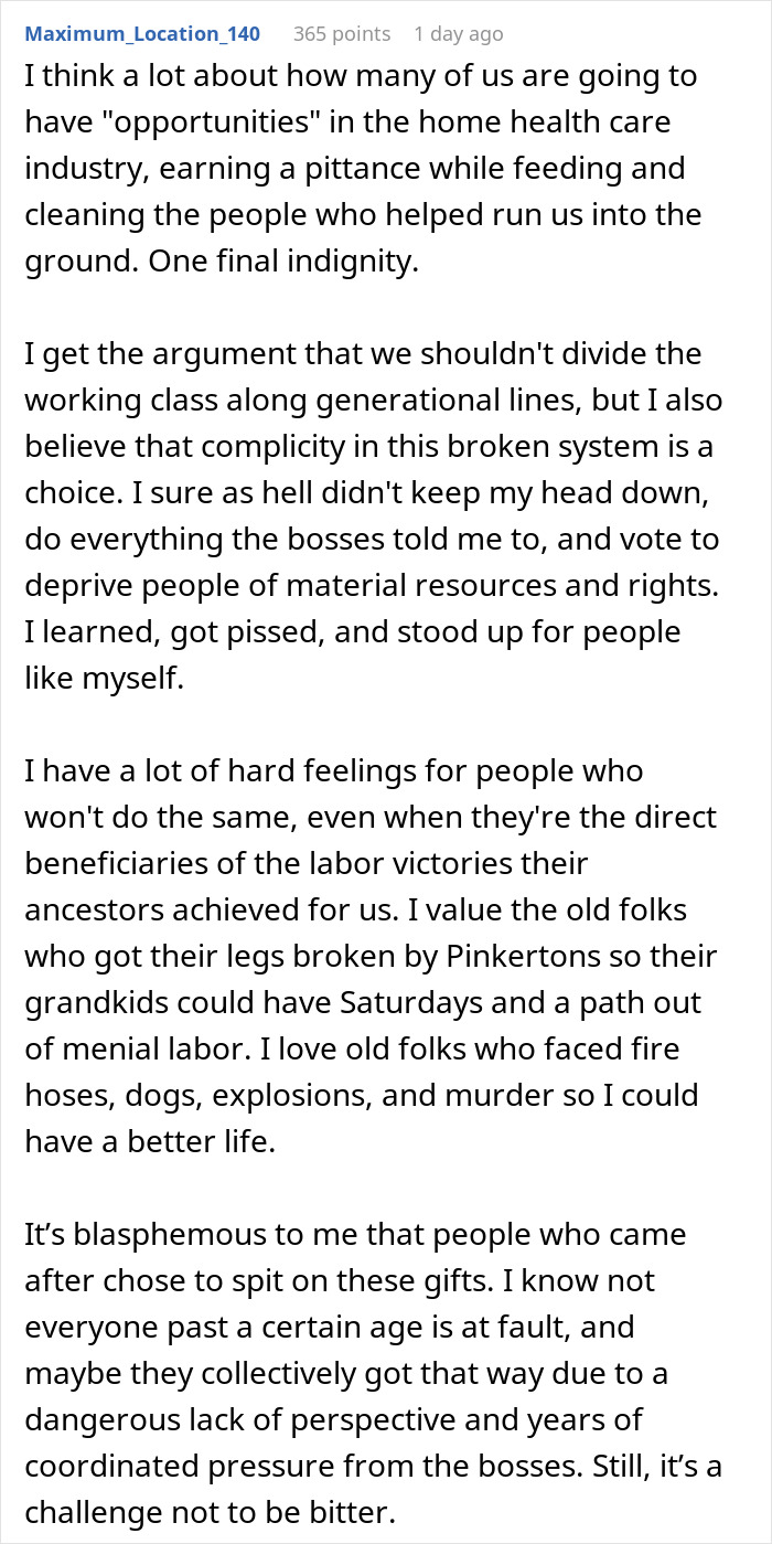 Person Asks "Do Boomers Really Think They&rsquo;re Going To Sit Back And Retire While We Become Indentured Servants?" And People's Opinions Are Split