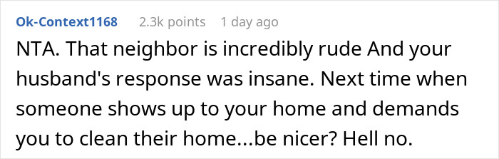Woman Gets Jealous Of Neighbors&rsquo; Homes Getting Cleaned For Free, Demands The Same Service, Is Offended When Told To Get Lost