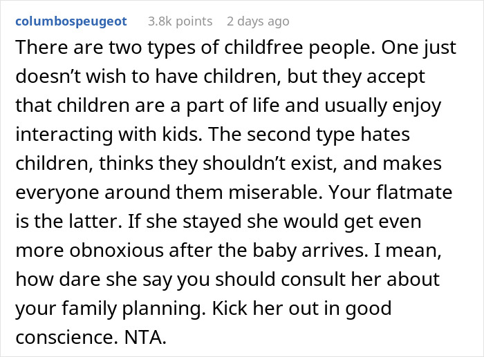 &ldquo;Am I A Jerk For Kicking Out A Very Vocal Childfree Flatmate After My Wife Got Pregnant?&rdquo;