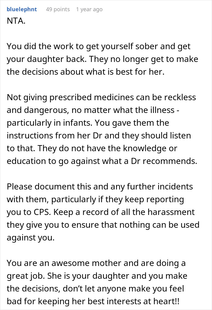 The Internet Backs This Mom Who Banned Her Brother And SIL From Seeing Her Daughter After They Threw Away Her Medicine