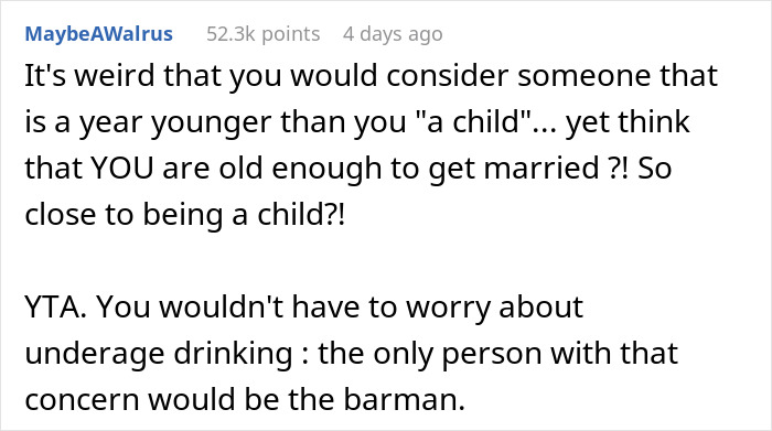 Bride Asks If She's A Jerk To Exclude Her Friend Who's 2 Years Younger From Her "Childfree Wedding", Gets A Reality Check