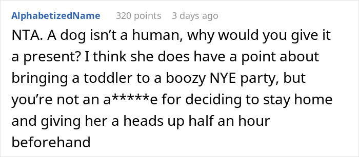 Woman Is Offended Her Dog Wasn't Welcome At Brother's Christmas, Bans His Child From Her New Year's, Goes Livid When The Brother Doesn't Come Woman Is Offended Her Dog Wasn't Welcome At Brother's Christmas, Bans His Child From Her New Year's, Goes Livid When The Brother Doesn't Come