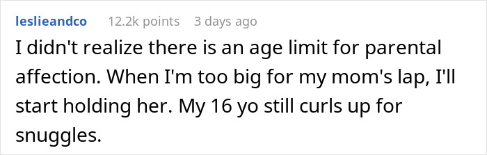 Mom Tells Her 11 Y.O. Daughter That She&rsquo;s &ldquo;Too Old&rdquo; To Cuddle, The Girl Stops Talking To Her Unless Asked