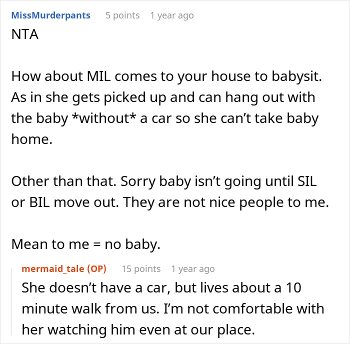 DIL Refuses To Let MIL Babysit Her Newborn Because She Can't Seem To Grasp Just How Dangerous Her Adult Children Are