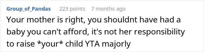 Retired Mom Refuses To Babysit Daughter's Newborn For Free, Daughter Turns To The Internet For Support But Gets A Reality Check Instead Retired Mom Refuses To Babysit Daughter's Newborn For Free, Daughter Turns To The Internet For Support But Gets A Reality Check Instead