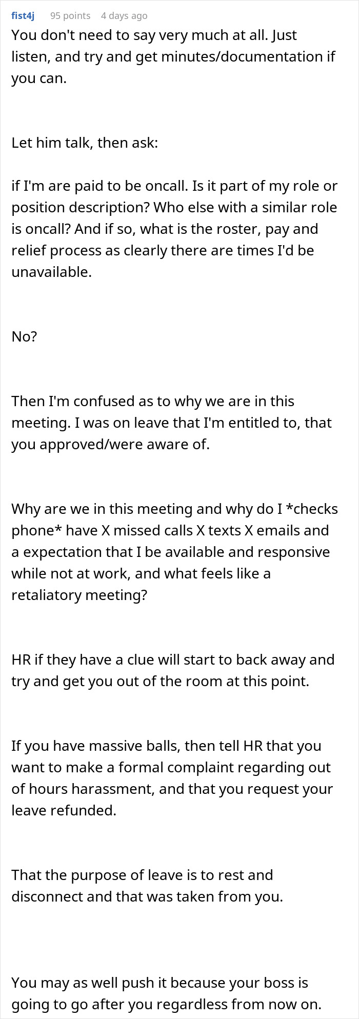 Person Gets Sent To HR For Not Answering Texts, Calls And Emails When On Vacation