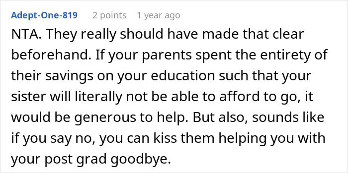 &ldquo;They Then Called Me A Jerk&rdquo;: Person Refuses Parents&rsquo; Request To Pay For Their Sister&rsquo;s College Tuition And Fees