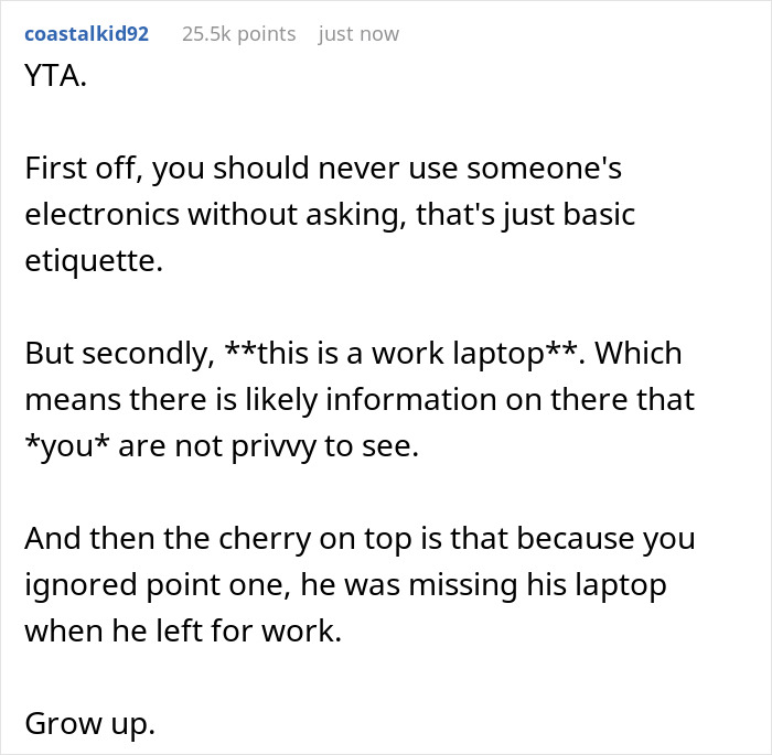 "I Thought He Overreacted": Woman Borrows Her Husband&rsquo;s Work Laptop And Doesn&rsquo;t Get Why He&rsquo;s Mad As She Bought It For Him