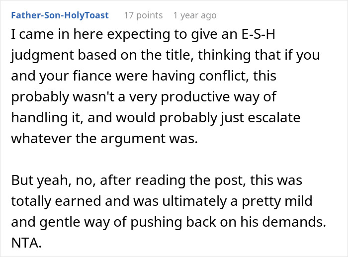 "Am I The Jerk For Putting My Fianc&eacute;'s Food In A Child's Bowl?"