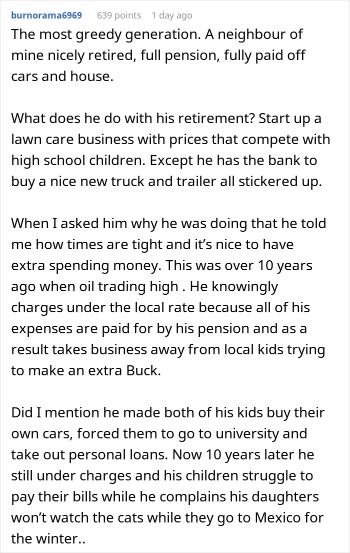 Person Asks "Do Boomers Really Think They&rsquo;re Going To Sit Back And Retire While We Become Indentured Servants?" And People's Opinions Are Split