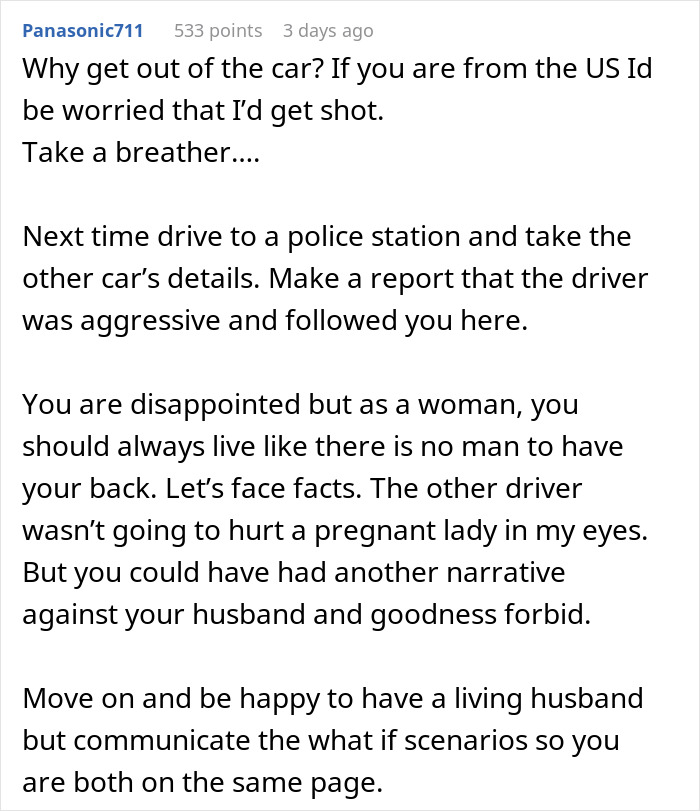 "I Don't Want To Even Look At Him": Woman Shares How Her Husband Failed To Protect Her During A Road Rage Incident "I Don't Want To Even Look At Him": Woman Shares How Her Husband Failed To Protect Her During A Road Rage Incident