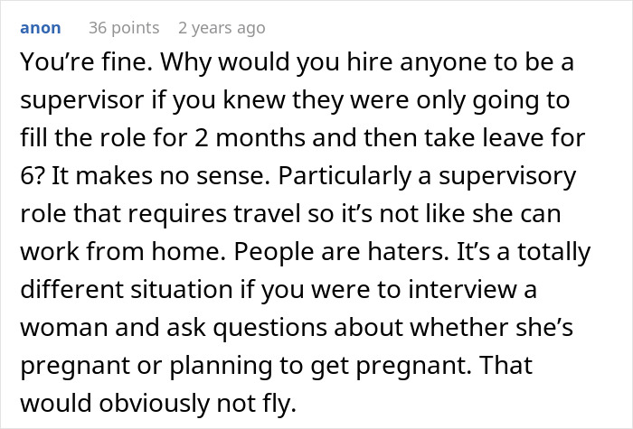 "The Decision Is Perfectly Legal": HR Rejects Candidate Because She's 7 Months Pregnant