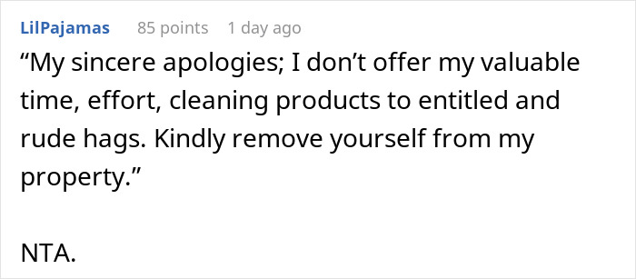 Woman Gets Jealous Of Neighbors&rsquo; Homes Getting Cleaned For Free, Demands The Same Service, Is Offended When Told To Get Lost