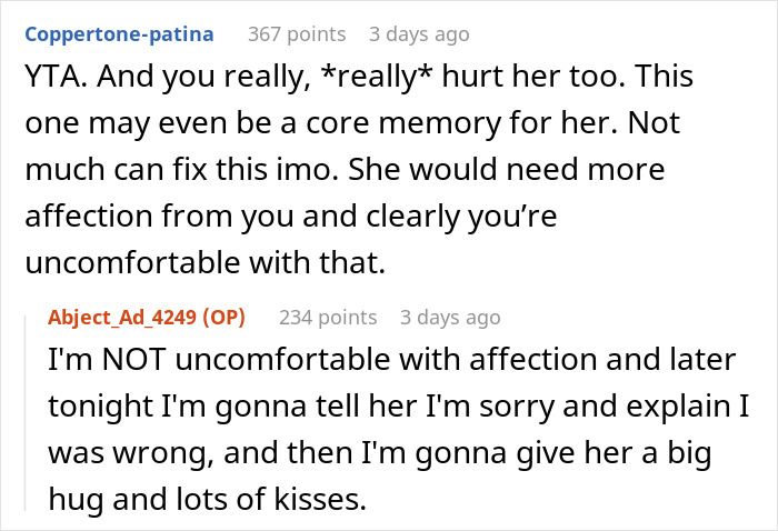 Mom Tells Her 11 Y.O. Daughter That She&rsquo;s &ldquo;Too Old&rdquo; To Cuddle, The Girl Stops Talking To Her Unless Asked