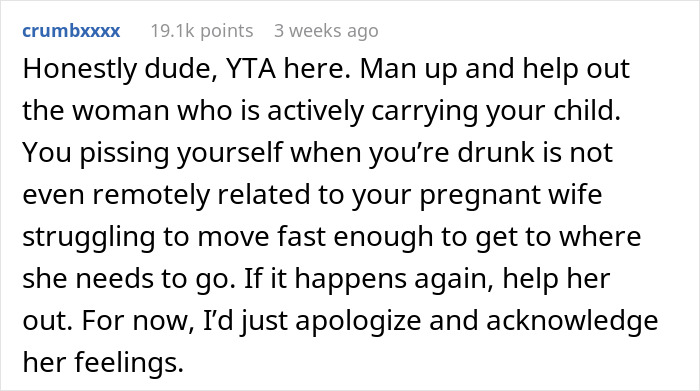 Man Asks If He Was Wrong Not To Help His Wife After She Had 'An Accident', Gets A Reality Check