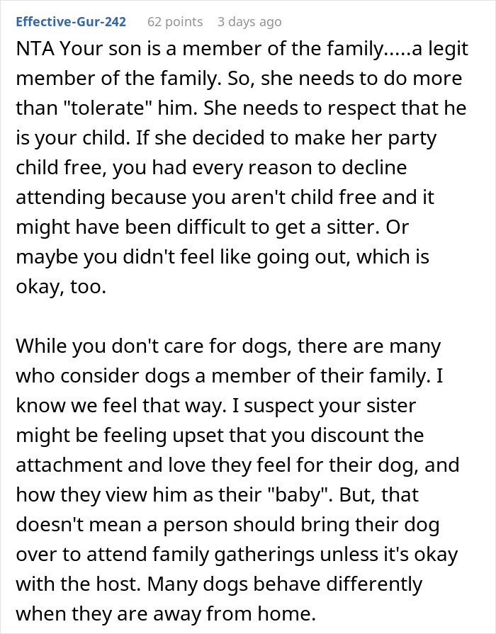 Woman Is Offended Her Dog Wasn't Welcome At Brother's Christmas, Bans His Child From Her New Year's, Goes Livid When The Brother Doesn't Come Woman Is Offended Her Dog Wasn't Welcome At Brother's Christmas, Bans His Child From Her New Year's, Goes Livid When The Brother Doesn't Come