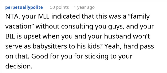 Childless Couple Get Accused Of 'Ruining' A Family Vacation By Not Going, Find Out They Were Expected To Babysit