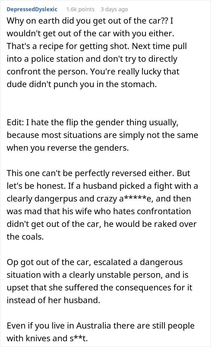 "I Don't Want To Even Look At Him": Woman Shares How Her Husband Failed To Protect Her During A Road Rage Incident "I Don't Want To Even Look At Him": Woman Shares How Her Husband Failed To Protect Her During A Road Rage Incident