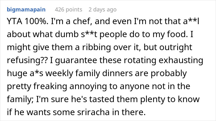 Guy Doesn't Allow Sister's BF To Ruin His Italian Dish With Asian Hot Sauce, Drama Ensues