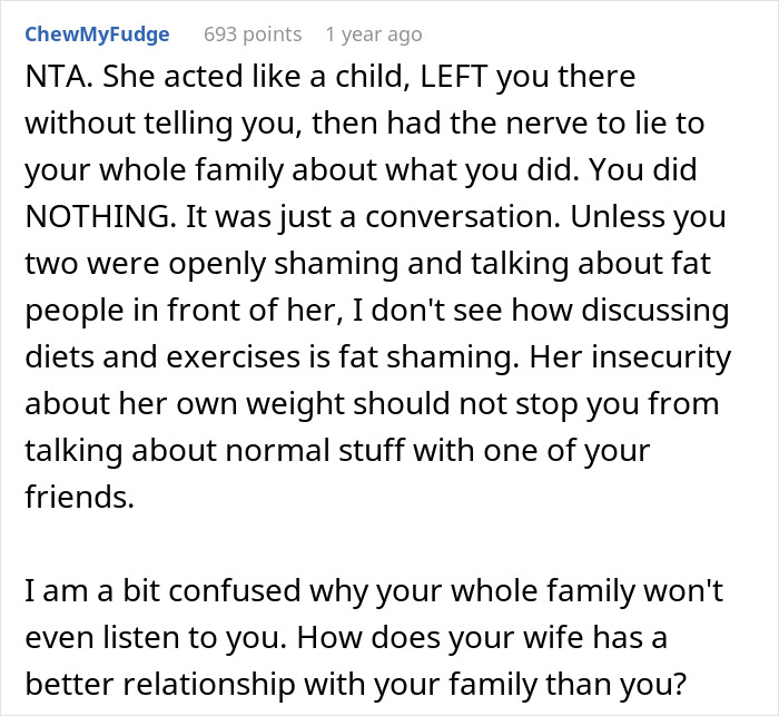 Wife Leaves Husband Stranded In A Train Station After He "Fat-Shames" Her But The Internet Sides With Him