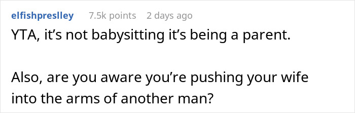 "You're Gonna Lose Her": Dad Expects To Be Paid For Babysitting Daughter While His Wife Hangs Out With Neighbor, The Internet Gives Him A Reality Check "You're Gonna Lose Her": Dad Expects To Be Paid For Babysitting Daughter While His Wife Hangs Out With Neighbor, The Internet Gives Him A Reality Check