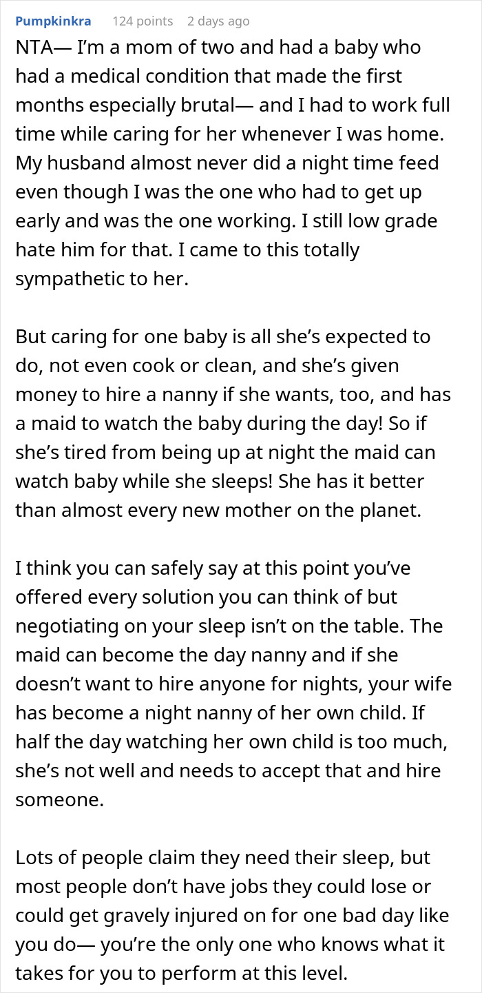 Man Asks Whether He’s The Jerk For Refusing To Wake Up In The Middle Of The Night To Take Care Of His Baby, The Internet Sides With Him Man Asks Whether He’s The Jerk For Refusing To Wake Up In The Middle Of The Night To Take Care Of His Baby, The Internet Sides With Him