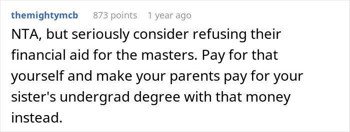 &ldquo;They Then Called Me A Jerk&rdquo;: Person Refuses Parents&rsquo; Request To Pay For Their Sister&rsquo;s College Tuition And Fees