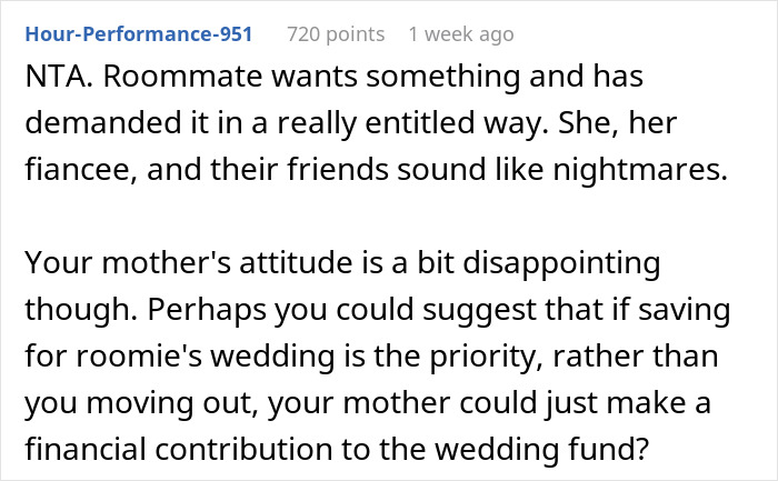 24 Y.O. Woman Refuses To Move Out Of Her Shared Apartment After Her Roommate Gets Engaged, Roommate Gets Livid 24 Y.O. Woman Refuses To Move Out Of Her Shared Apartment After Her Roommate Gets Engaged, Roommate Gets Livid