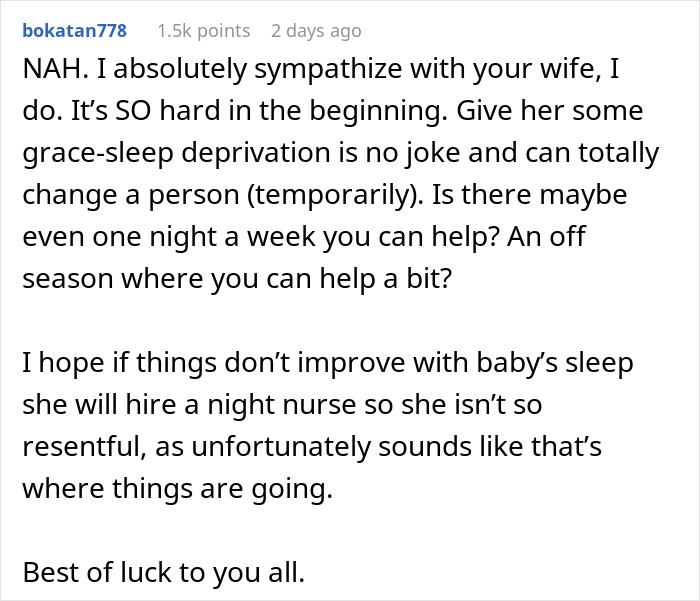 Man Asks Whether He’s The Jerk For Refusing To Wake Up In The Middle Of The Night To Take Care Of His Baby, The Internet Sides With Him Man Asks Whether He’s The Jerk For Refusing To Wake Up In The Middle Of The Night To Take Care Of His Baby, The Internet Sides With Him