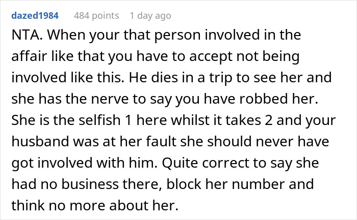 &ldquo;AITA For Not Allowing My Late Husband&rsquo;s Affair Partner To Come To His Funeral?&rdquo;