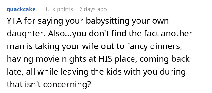 "You're Gonna Lose Her": Dad Expects To Be Paid For Babysitting Daughter While His Wife Hangs Out With Neighbor, The Internet Gives Him A Reality Check "You're Gonna Lose Her": Dad Expects To Be Paid For Babysitting Daughter While His Wife Hangs Out With Neighbor, The Internet Gives Him A Reality Check