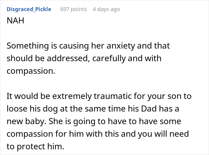 Wife Says Husband Is Prioritizing The Dog Over Her Pregnancy After He Refuses To Get Rid Of It And Break His Son's Heart