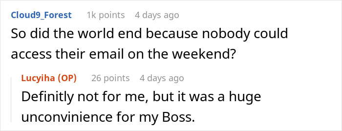Boss Cuts Email Access For All Employees So He Doesn't Have To Pay Overtime, Regrets It When IT Worker Does Exactly That Boss Cuts Email Access For All Employees So He Doesn't Have To Pay Overtime, Regrets It When IT Worker Does Exactly That