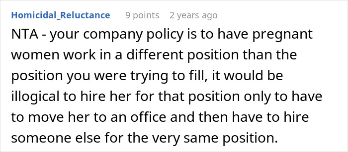 "The Decision Is Perfectly Legal": HR Rejects Candidate Because She's 7 Months Pregnant