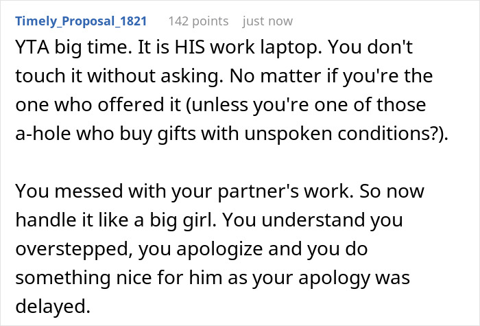"I Thought He Overreacted": Woman Borrows Her Husband&rsquo;s Work Laptop And Doesn&rsquo;t Get Why He&rsquo;s Mad As She Bought It For Him