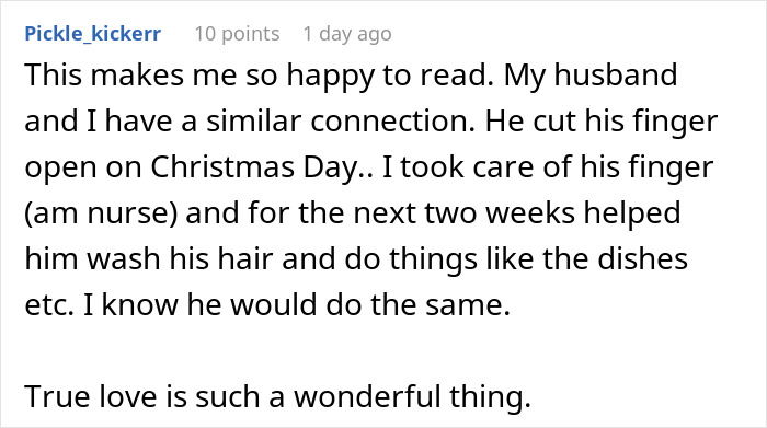 Husband &ldquo;Forces&rdquo; His Wife To Take Care Of Herself By Making Her Do The Same Things For Herself That She Does For Him