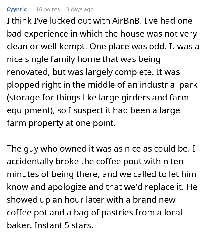Airbnb Host Ruins Woman's Vacation So She Ruins His Illegal Business