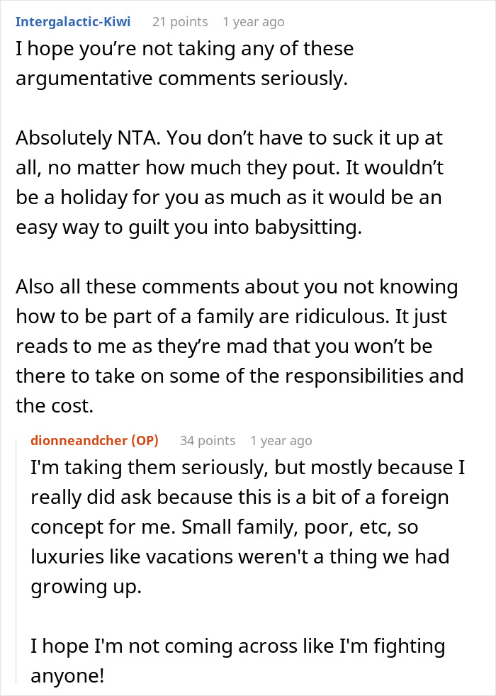 Childless Couple Get Accused Of 'Ruining' A Family Vacation By Not Going, Find Out They Were Expected To Babysit