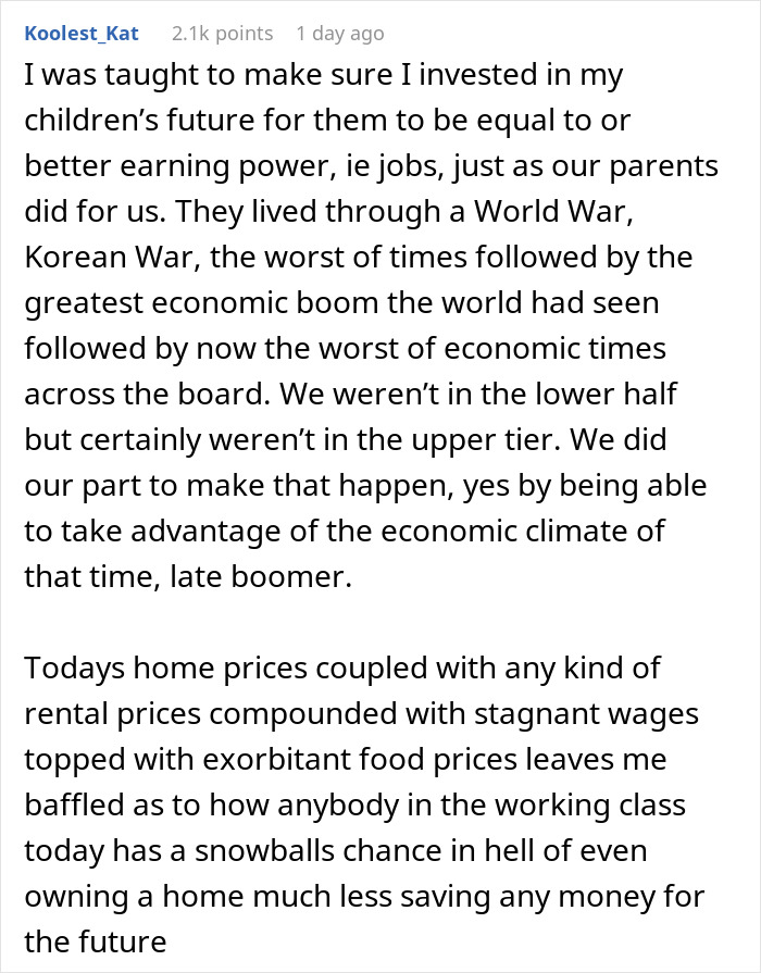 Person Asks "Do Boomers Really Think They&rsquo;re Going To Sit Back And Retire While We Become Indentured Servants?" And People's Opinions Are Split