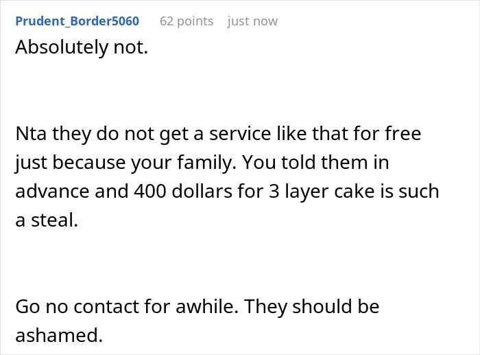 Brother Left Without Wedding Cake Because Sister Wouldn&rsquo;t Do It For Free After He Promised To Pay $400