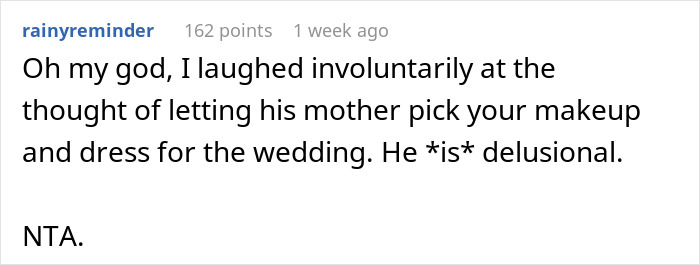 Bride-To-Be&rsquo;s 'Monster-In-Law' Won&rsquo;t Allow Her To Wear The Makeup She Wants And Her Future Husband Is On His Mother&rsquo;s Side
