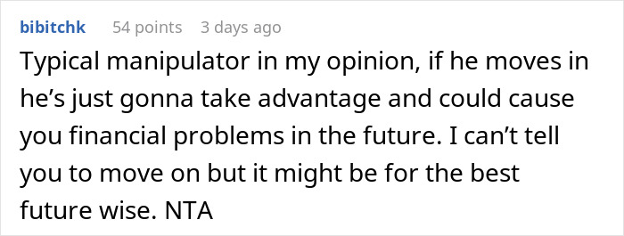 Woman Asks If She's Wrong For Not Allowing Her Unemployed And Homeless Boyfriend To Move In With Her