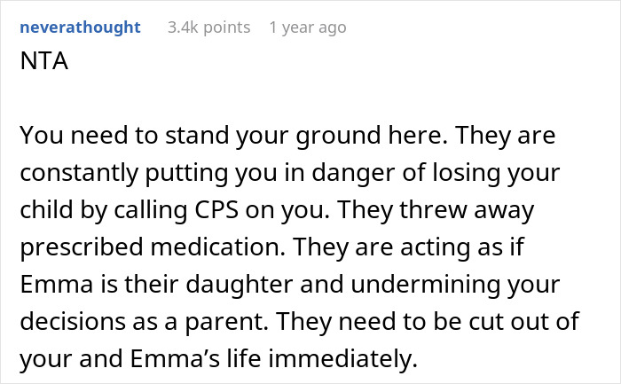 The Internet Backs This Mom Who Banned Her Brother And SIL From Seeing Her Daughter After They Threw Away Her Medicine