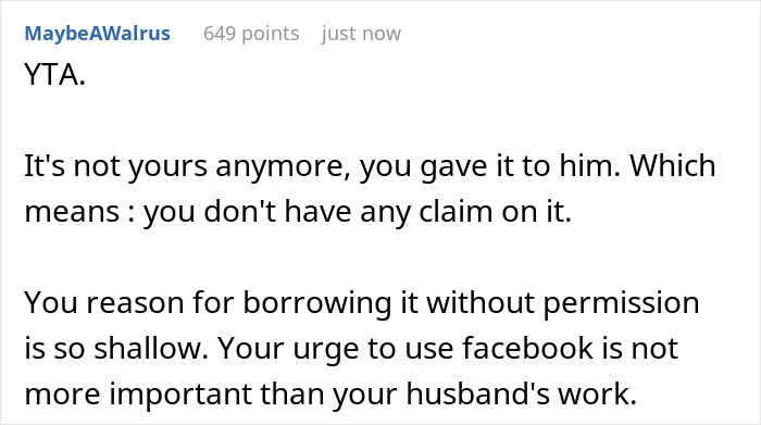 "I Thought He Overreacted": Woman Borrows Her Husband&rsquo;s Work Laptop And Doesn&rsquo;t Get Why He&rsquo;s Mad As She Bought It For Him