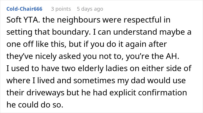 Person Doesn&rsquo;t See A Problem With Briefly Using Their Neighbors&rsquo; Driveway While They&rsquo;re Away On Holiday